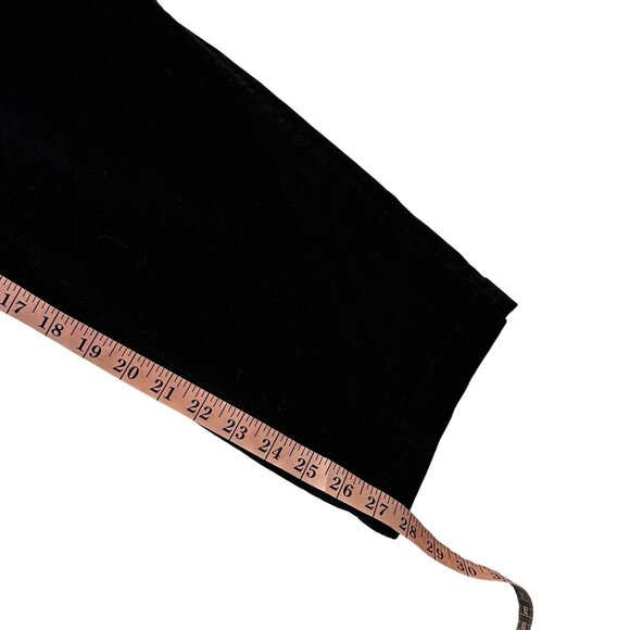 Erika Black Corduroy Pants Sz 12 Elastic Waist Straight Leg Relaxed Fit Vintage - Picture 8 of 9